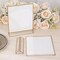 6 Gold and Clear Rectangular Frame Acrylic Freestanding Table Sign Holders Party